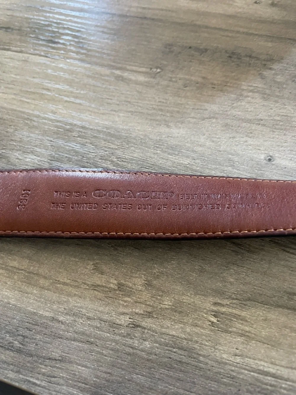 Vintage Coach black Burnished cowhide leather  belt leather buckle women’s large